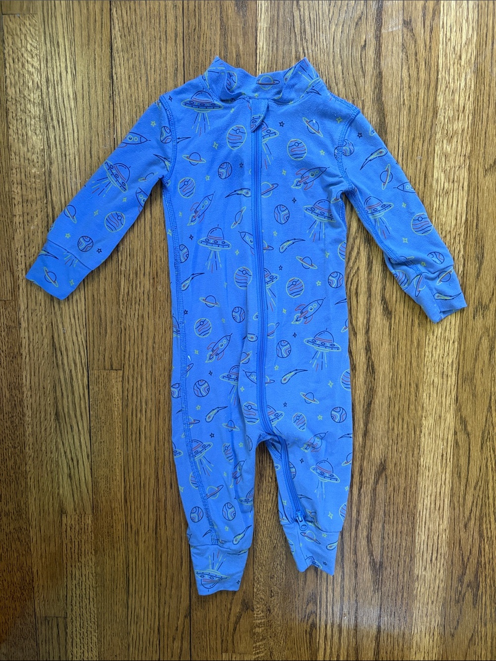 Hanna Andersson HannaSoft planets stars zip up Size 6-12 months